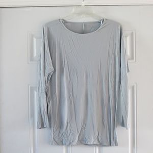 blue grey workout long sleeve